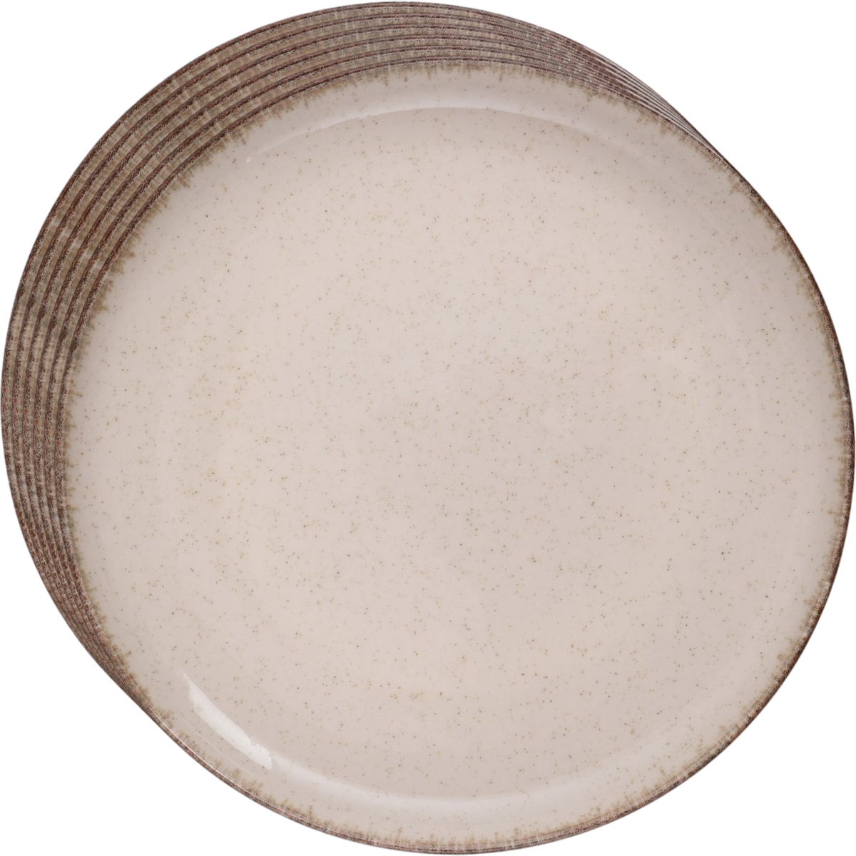 Sada 6 porcelánových dezertních talířů Nordic Glaze 19 cm
