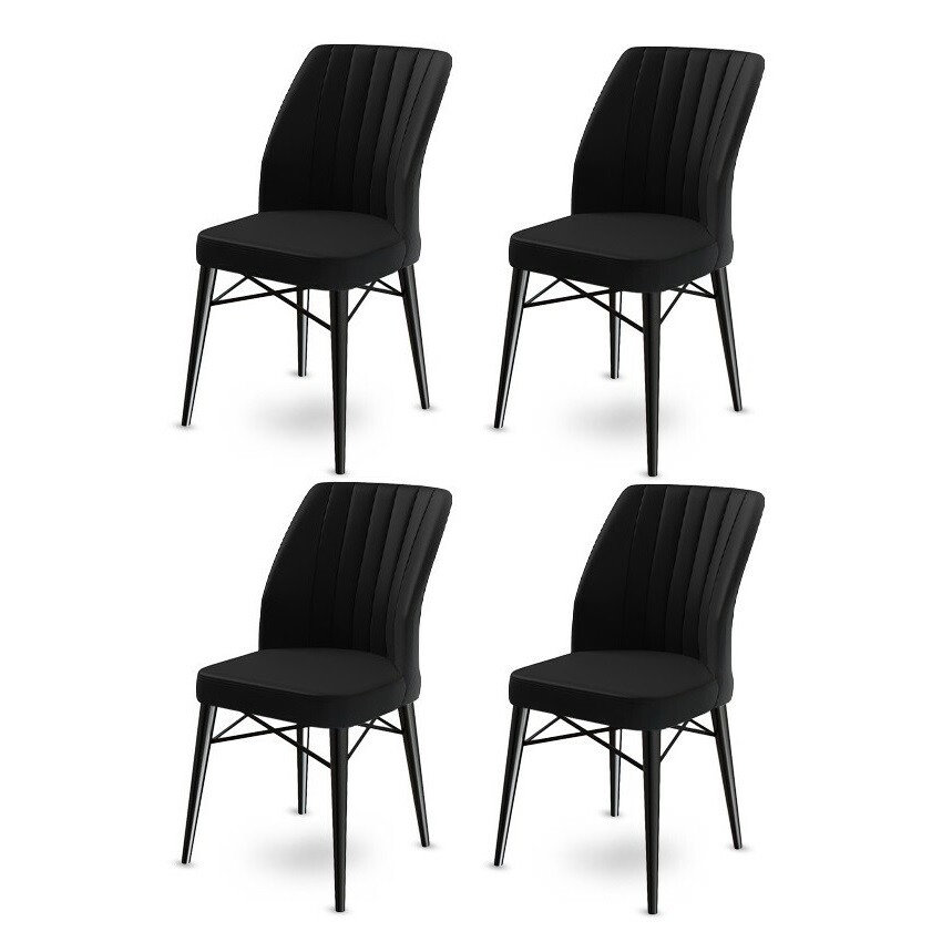 Sada jídelních židlí Flex Black and Black