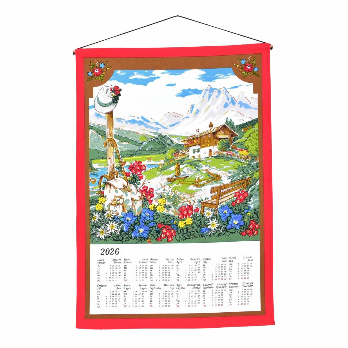 Forbyt Textilní kalendář s hůlkou Horal 2026