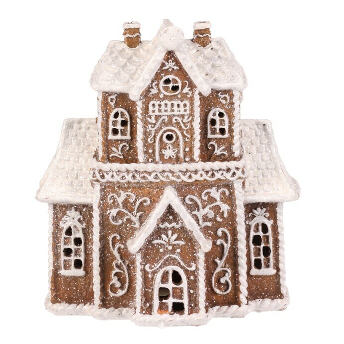 Vánoční dekorace Perníkový domek s věžičkou