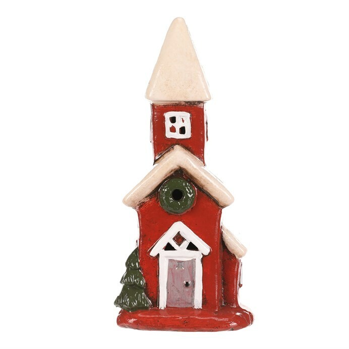 Vánoční dekorace domeček s věžičkou