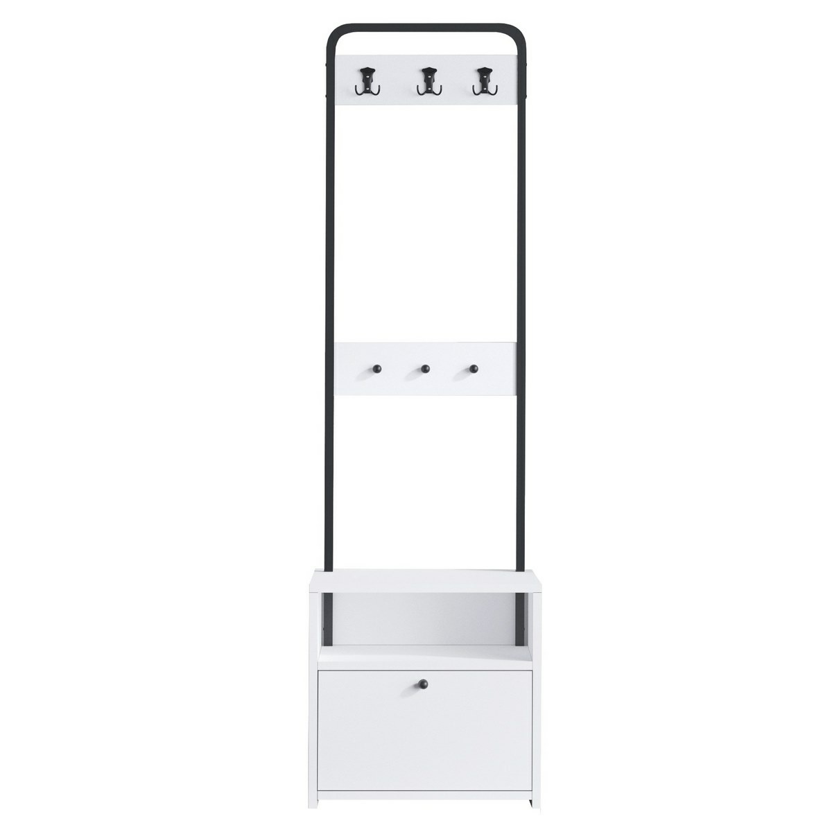 Věšák s botníkem Quinn White and Black Hanah Home