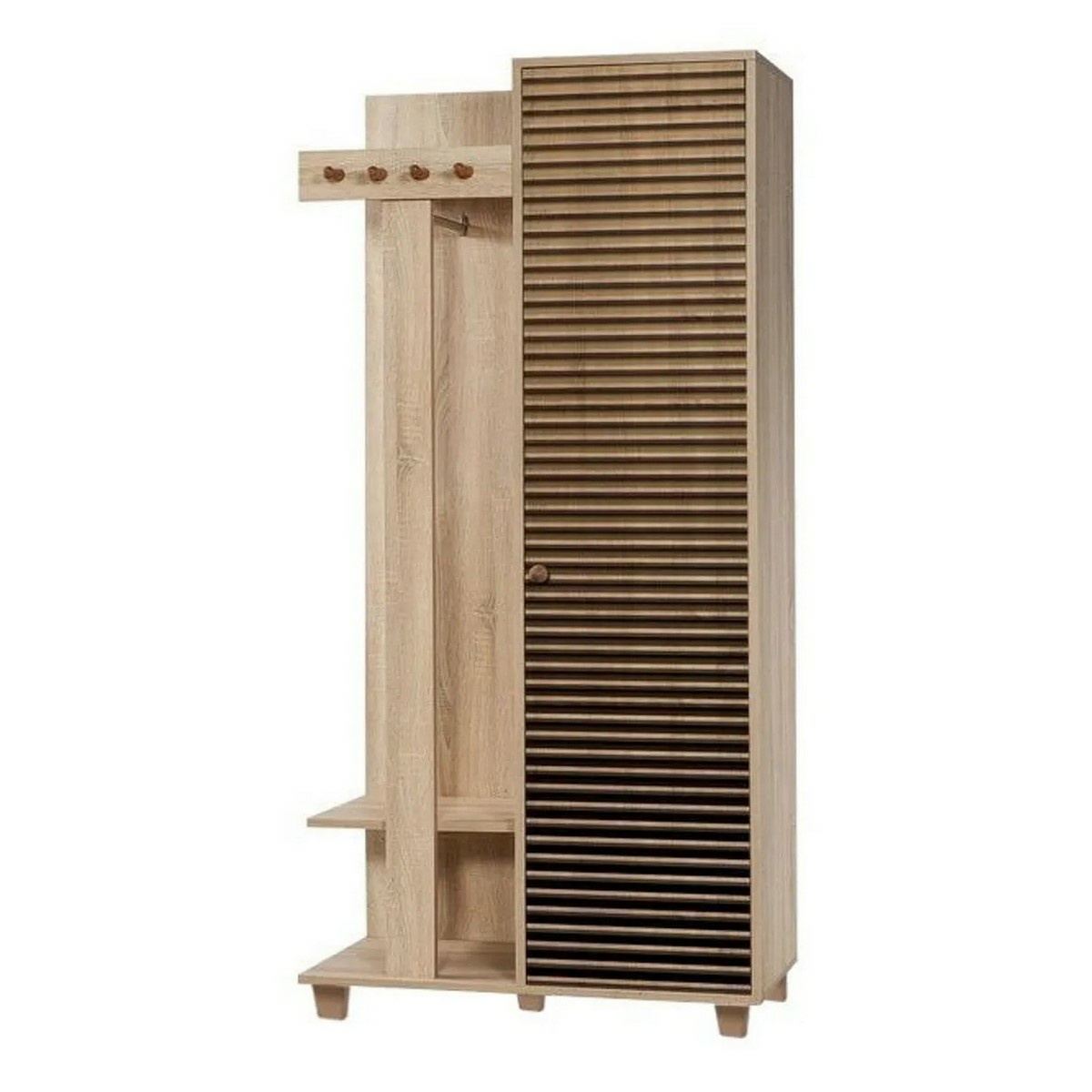 Věšák se skříní Garmanto Sonoma Oak Hanah Home