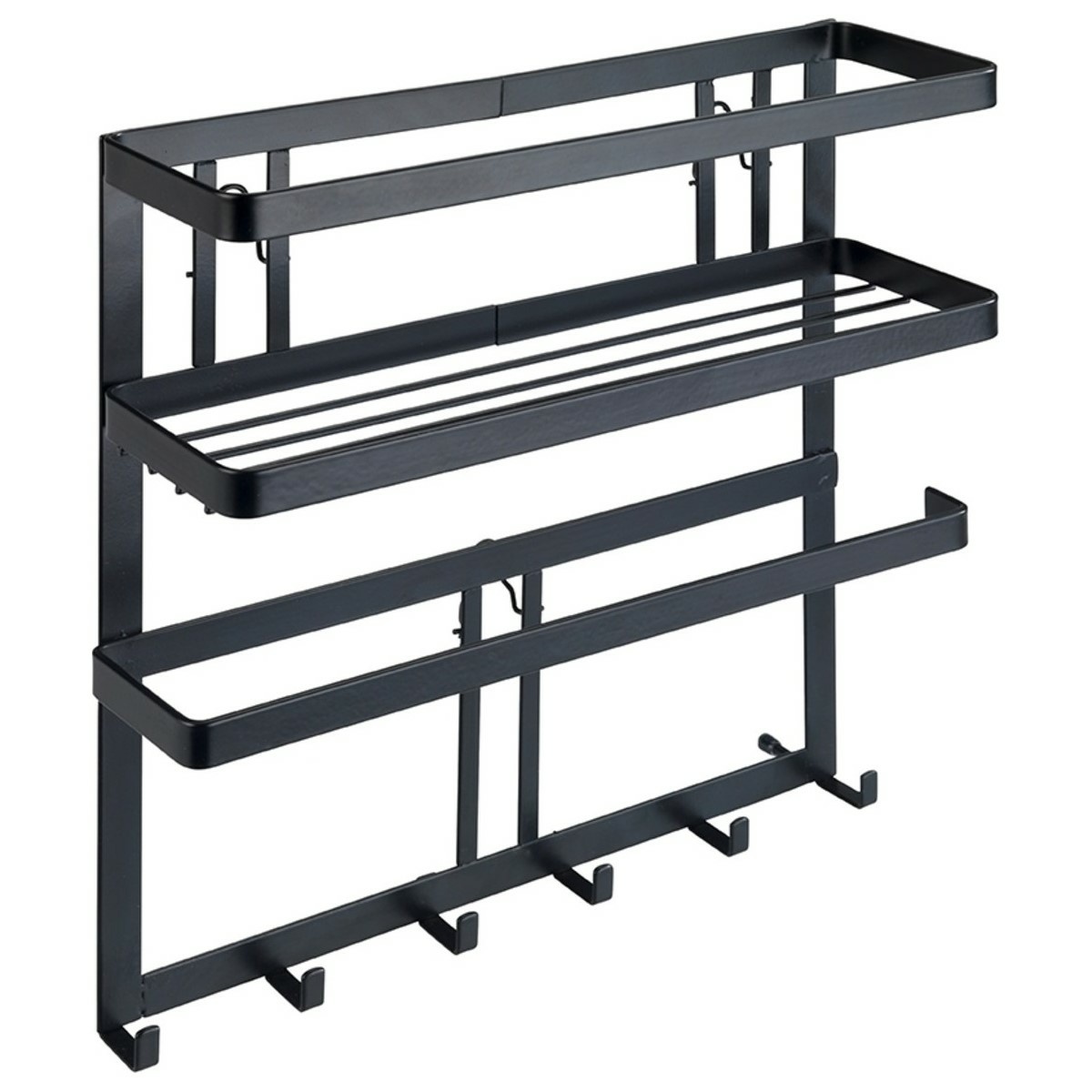 Wenko Multifunkční kuchyňská polička s háčky Gala