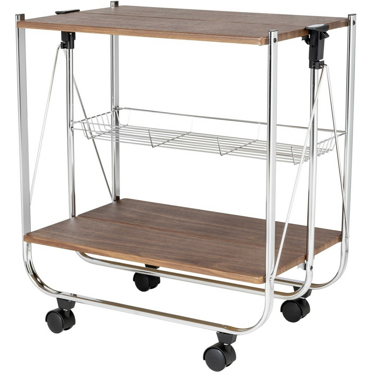 Wenko Skládací servírovací vozík Dinett ořech