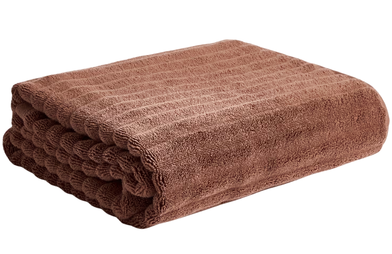 Kave Home Hnědá bavlněná osuška Navira 70 x 140 cm