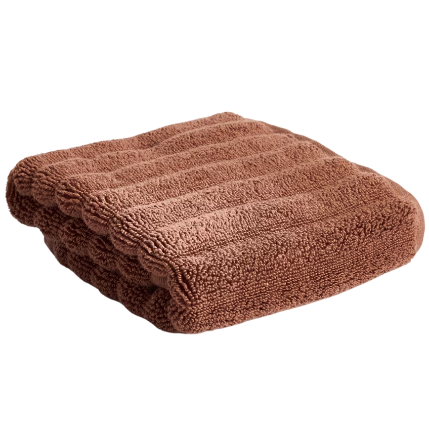 Kave Home Hnědý bavlněný ručník Navira 30 x 50 cm