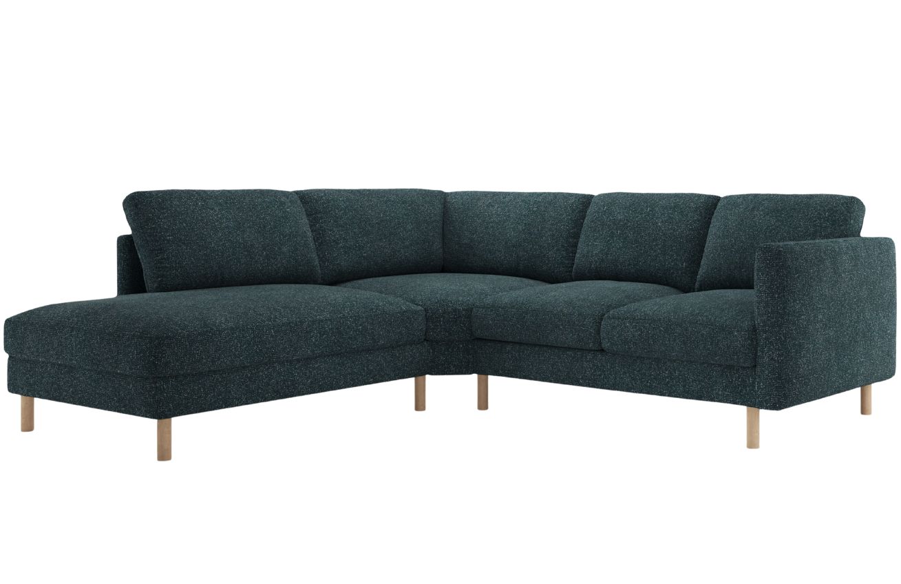 Micadoni Modrá rohová pohovka Eden 267 cm