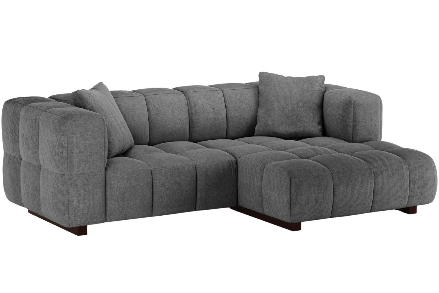 Micadoni Šedá rozkládací pohovka Puma 260 cm