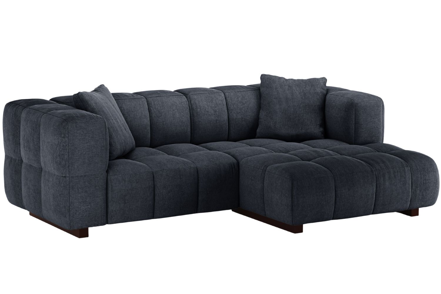 Micadoni Tmavě modrá rozkládací pohovka Puma 260 cm