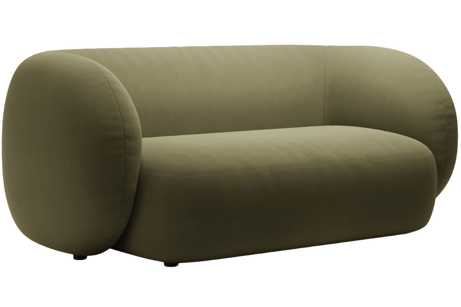 Micadoni Zelená sametová dvoumístná pohovka Kate 183 cm