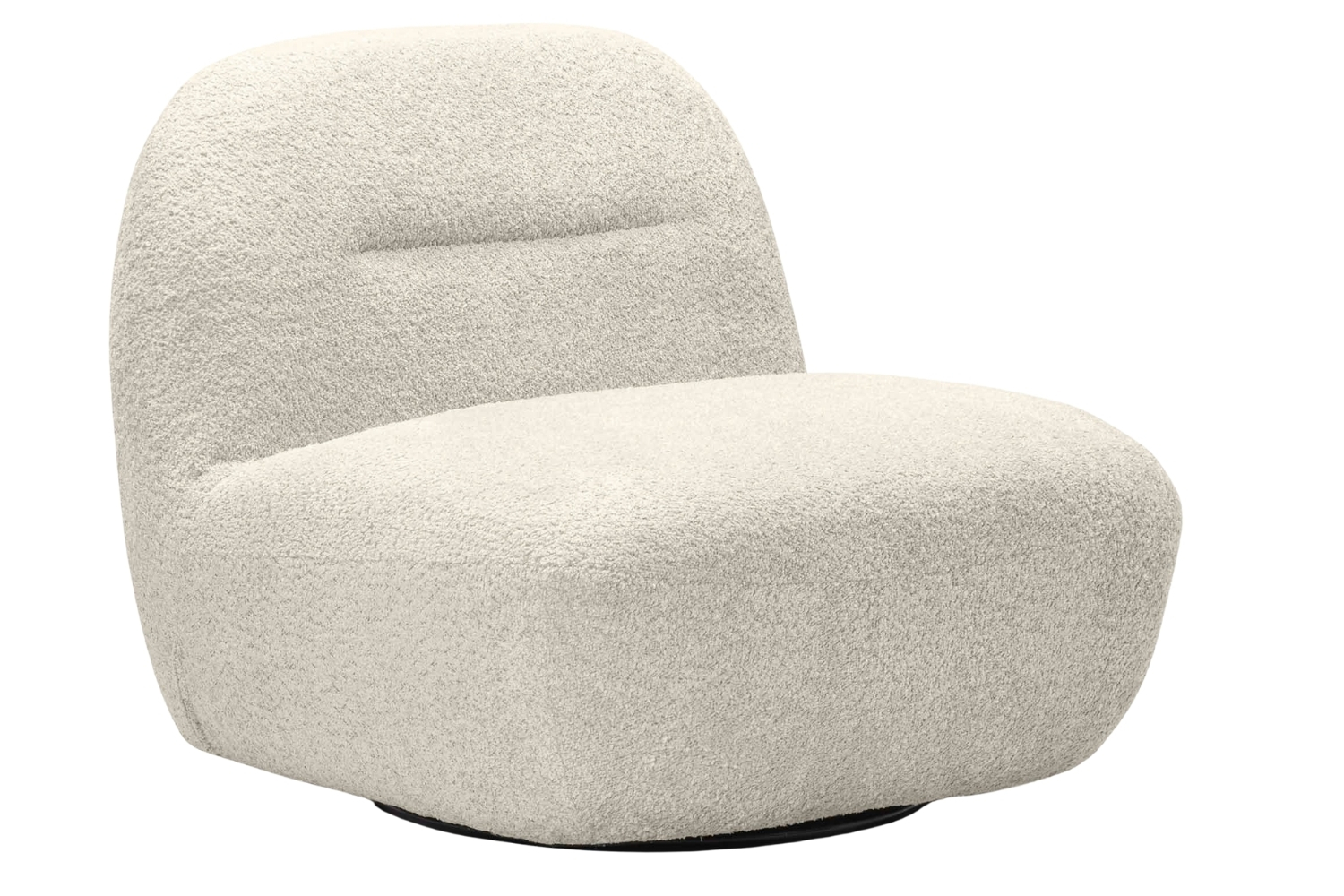 Nova Nook Krémově bílé otočné bouclé křeslo Bochic