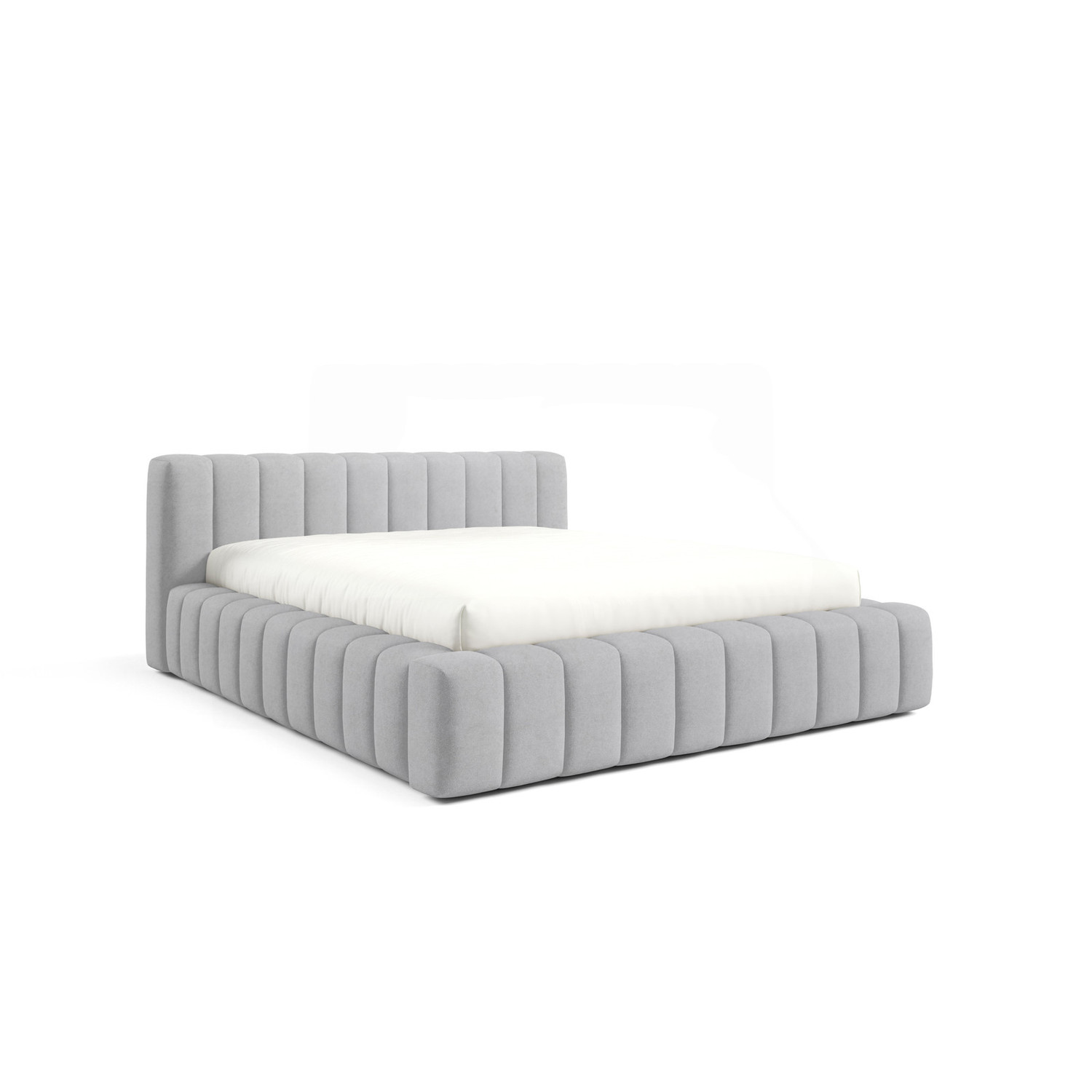 Čalouněná postel GINO 180x200 cm s nízkým čelem Šedá