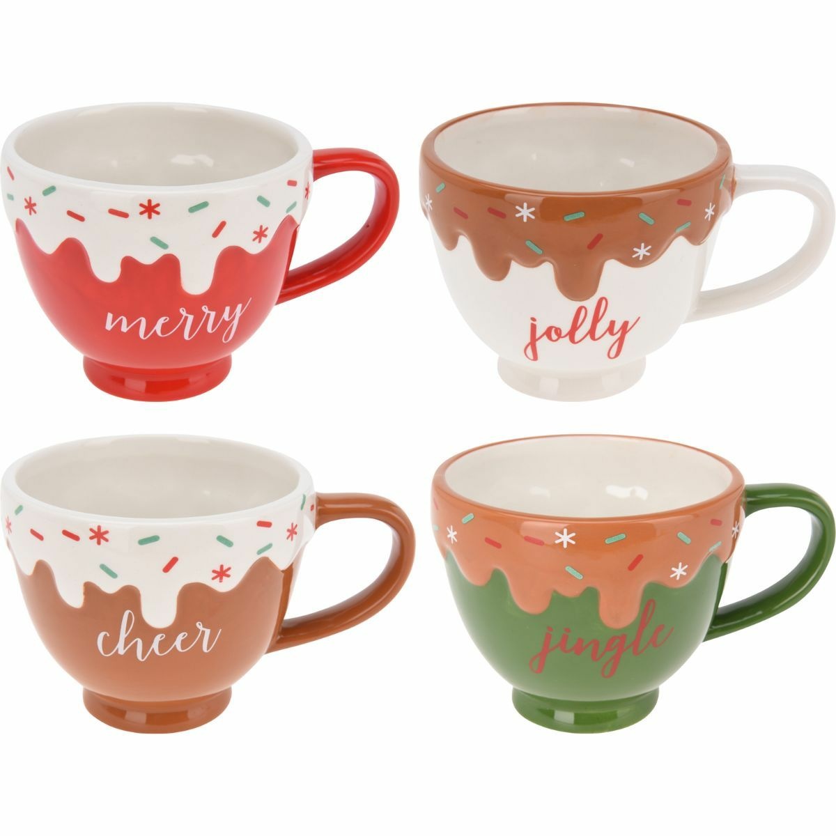 Sada 4 keramických hrnků Frosting 350 ml