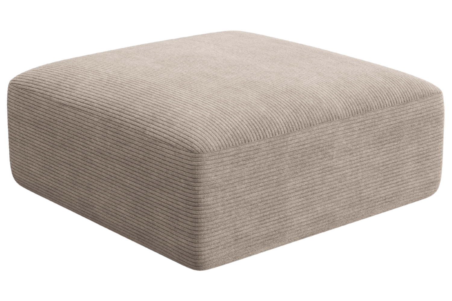 Cosmopolitan Design Béžová manšestrová podnožka Campi 90 x 90 cm