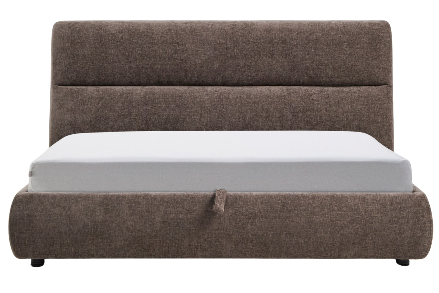 Kave Home Hnědá dvoulůžková postel Dafra 180 x 200 cm s úložným prostorem