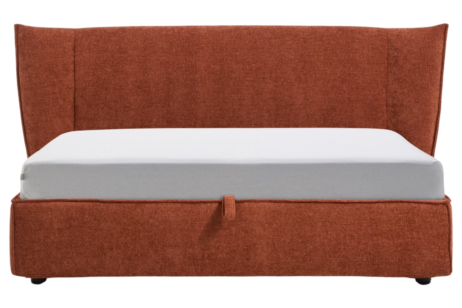Kave Home Terakotová dvoulůžková postel Arvian 160 x 200 cm s úložným prostorem
