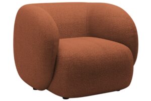 Micadoni Terakotově oranžov&eacute; boucl&eacute; křeslo Kate