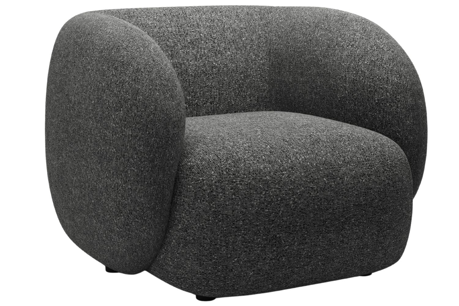 Micadoni Tmavě šedé křeslo Kate