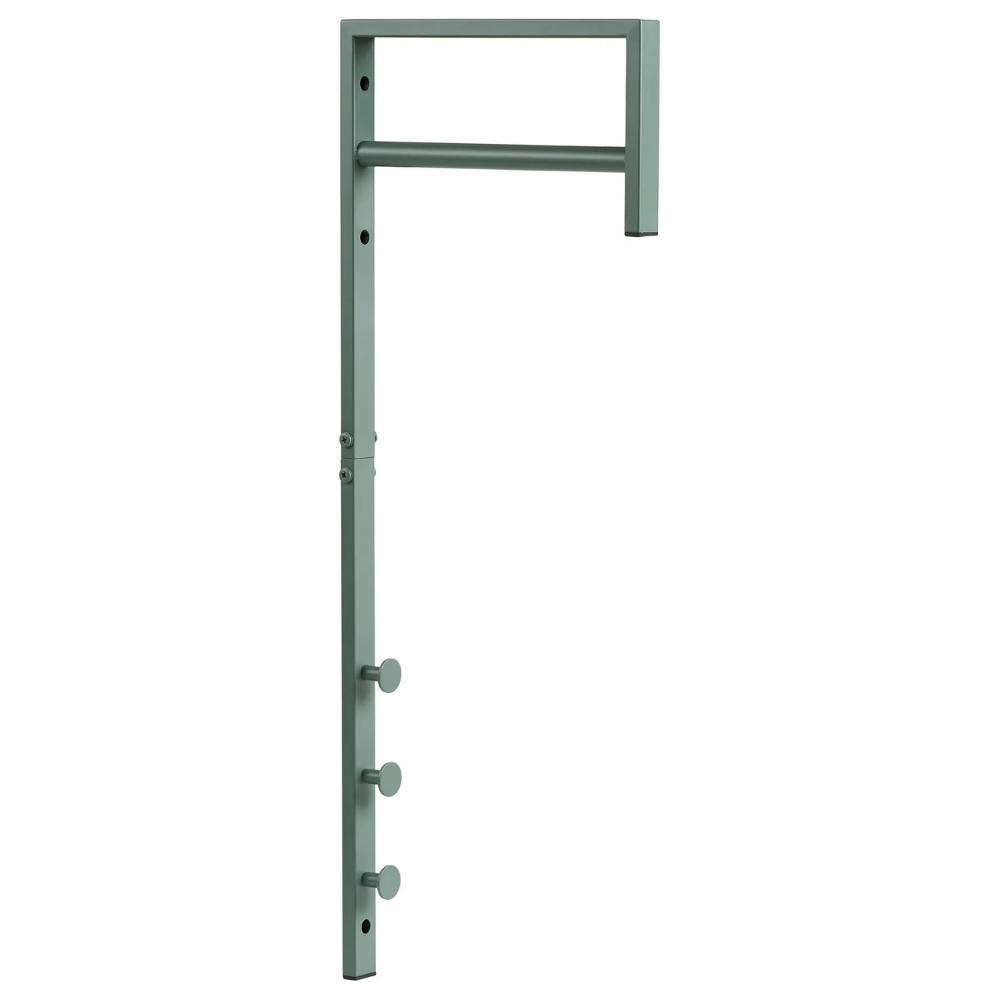 Nordic Living Zelený kovový nástěnný věšák Trenna