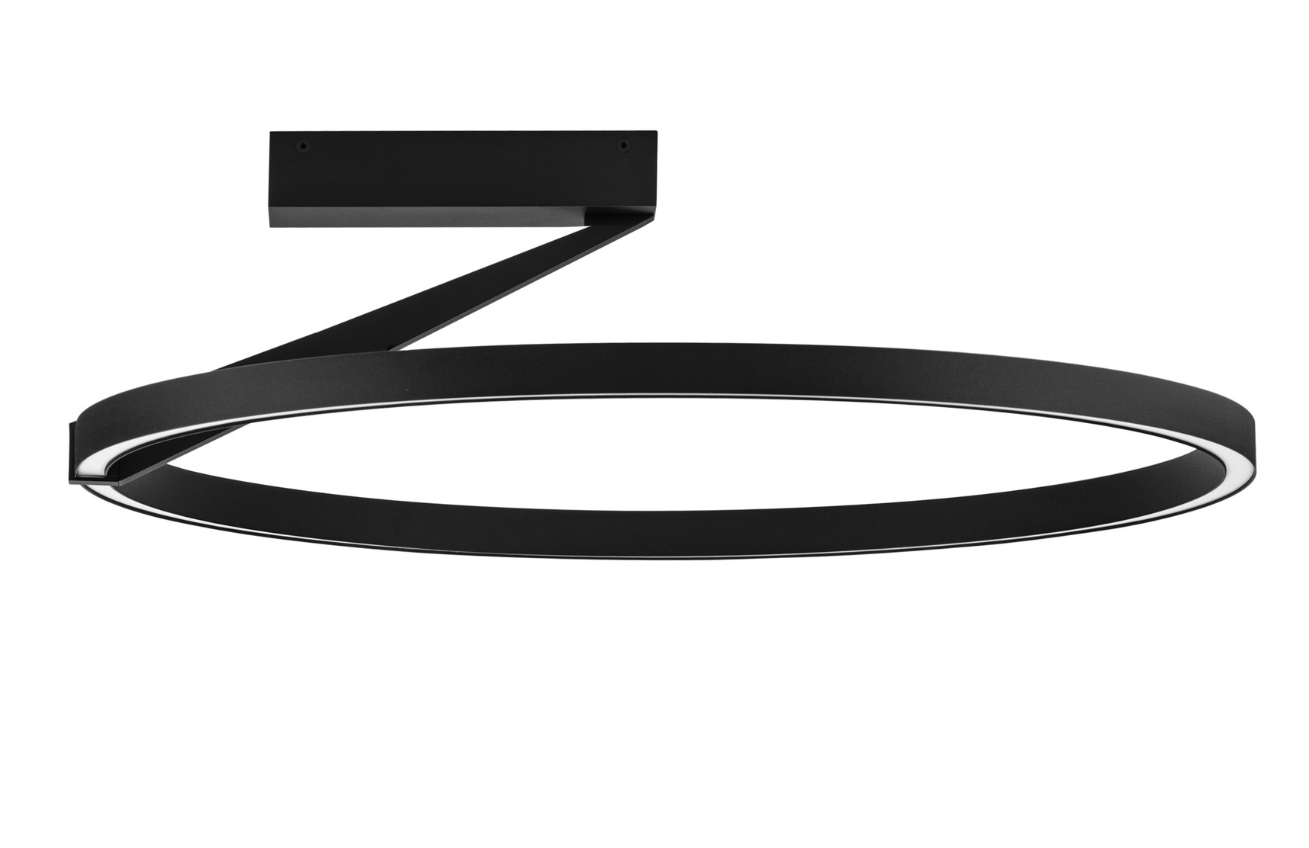 Nova Luce Černé kovové stropní LED světlo Tilia 60 cm