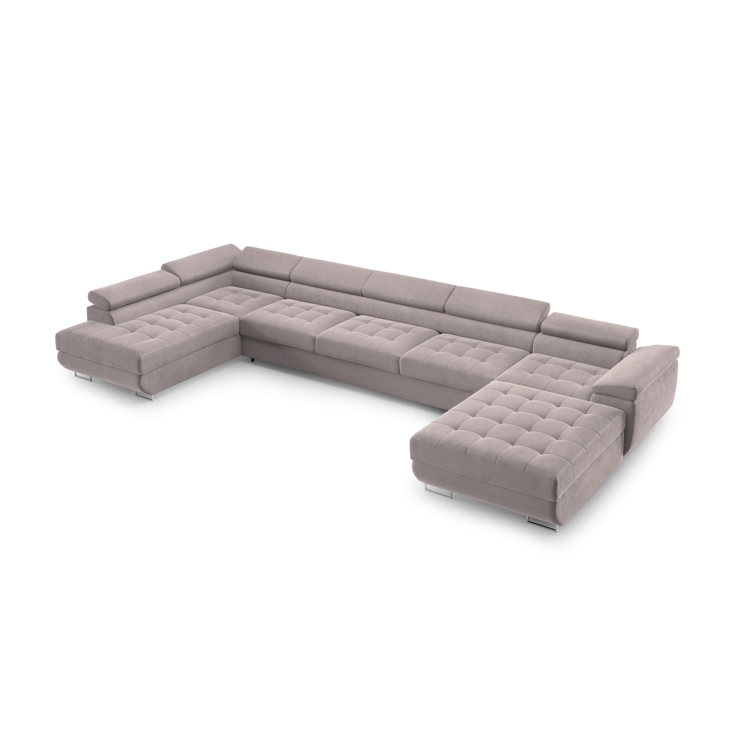 Rohová rozkládací sedací souprava BENJAMIN 275 U XL Levá Šedá VI